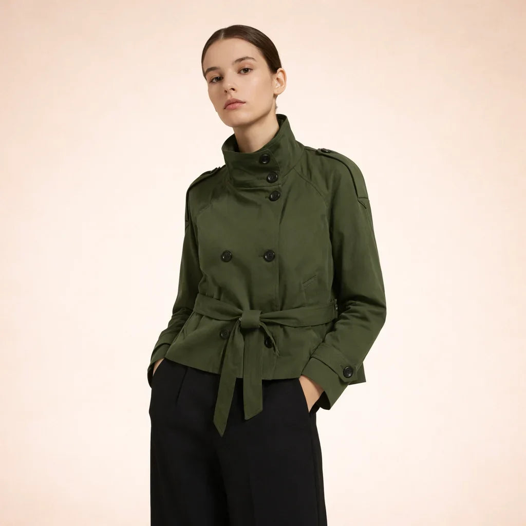 Valeria – Trench corto con collo alto – 6