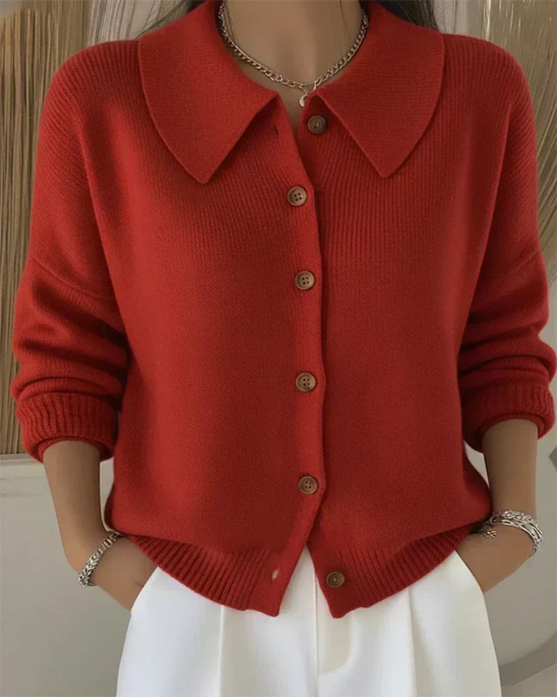 Vega | Cardigan con collo a camicia