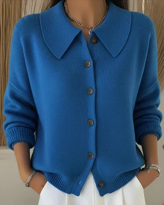 Vega | Cardigan con collo a camicia