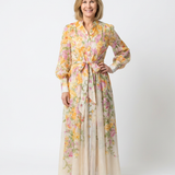 Cressida | Abito Maxi Floreale a Maniche Lunghe