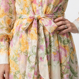 Cressida | Abito Maxi Floreale a Maniche Lunghe