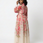 Cressida | Abito Maxi Floreale a Maniche Lunghe
