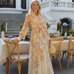 Cressida | Abito Maxi Floreale a Maniche Lunghe