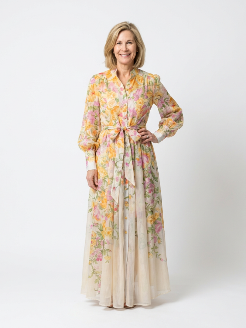 CRESSIDA | ABITO MAXI FLOREALE
