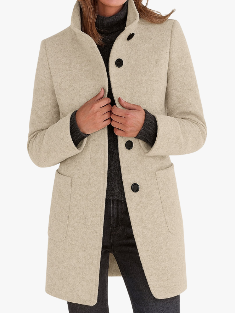 Viola – Cappotto con collo alto – 1