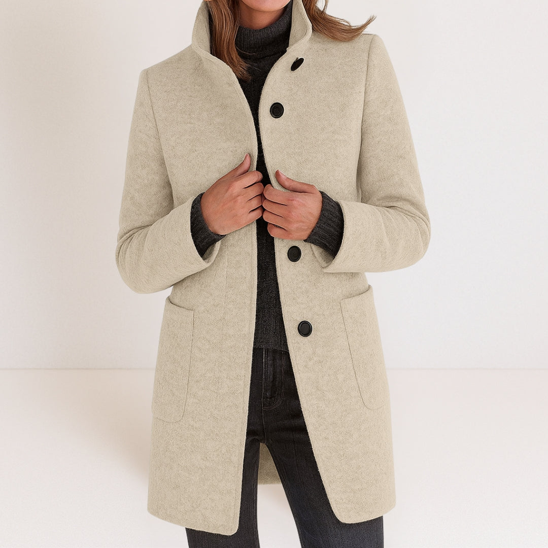 Viola – Cappotto con collo alto – 10