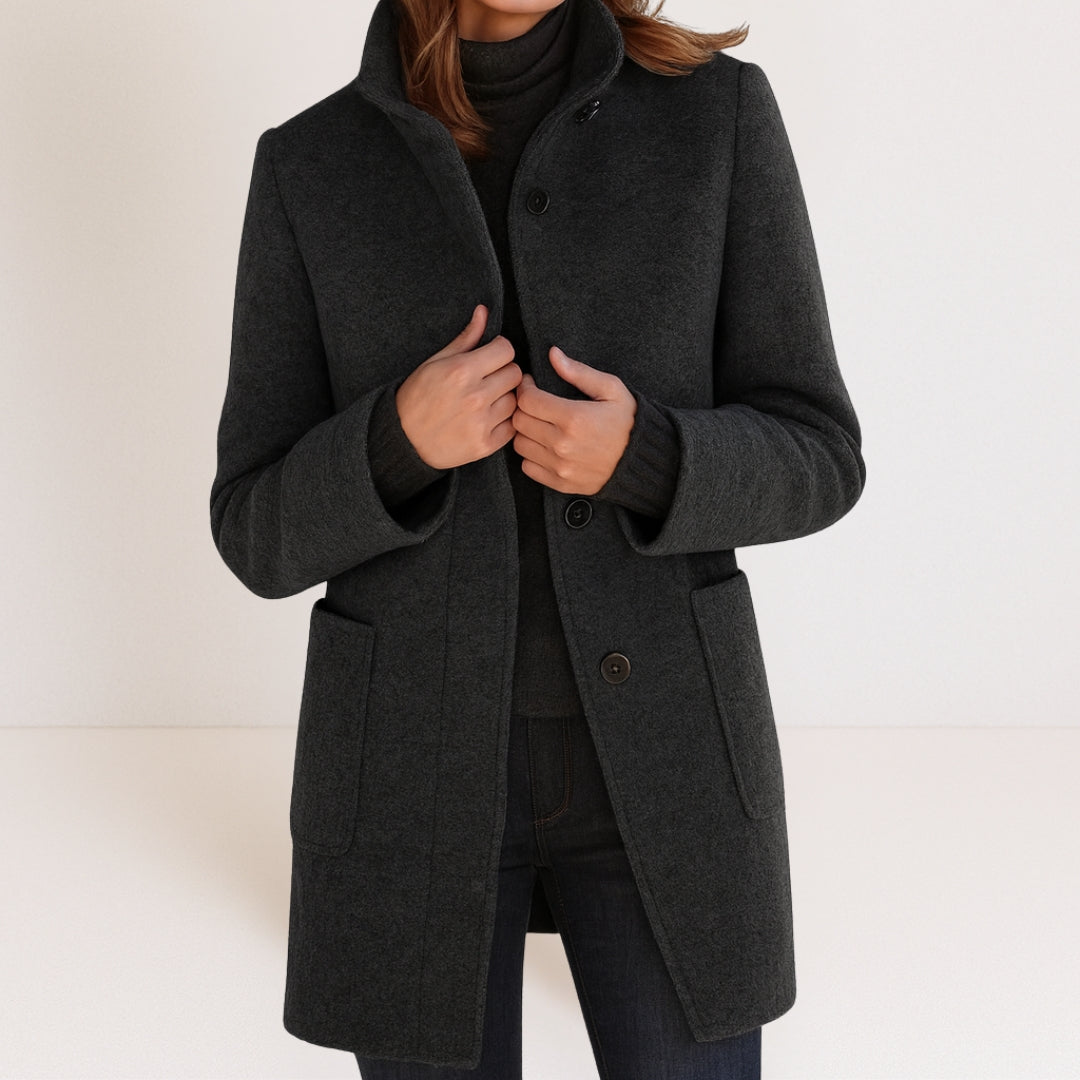 Viola – Cappotto con collo alto – 4