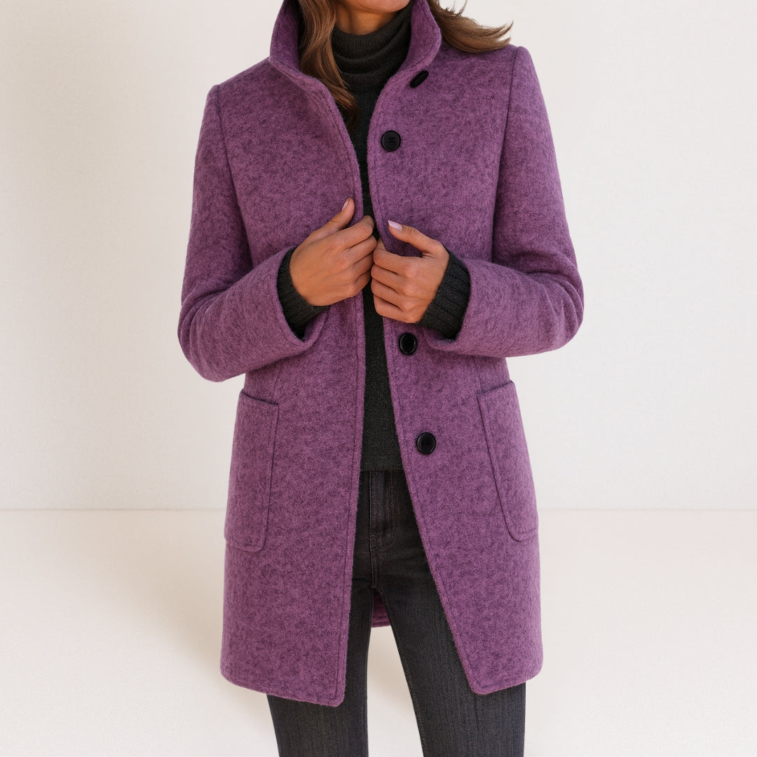 Viola – Cappotto con collo alto – 6