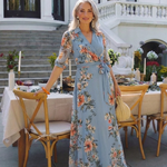 Elowen | Abito Maxi Floreale con Scollo a V