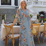 Elowen | Abito Maxi Floreale con Scollo a V