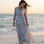 Elowen | Abito Maxi Floreale con Scollo a V