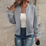 Bomber leggero da donna a maniche lunghe