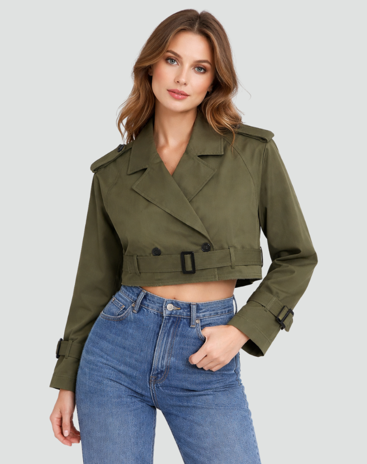 Zelia – Trench corto con cintura – 2
