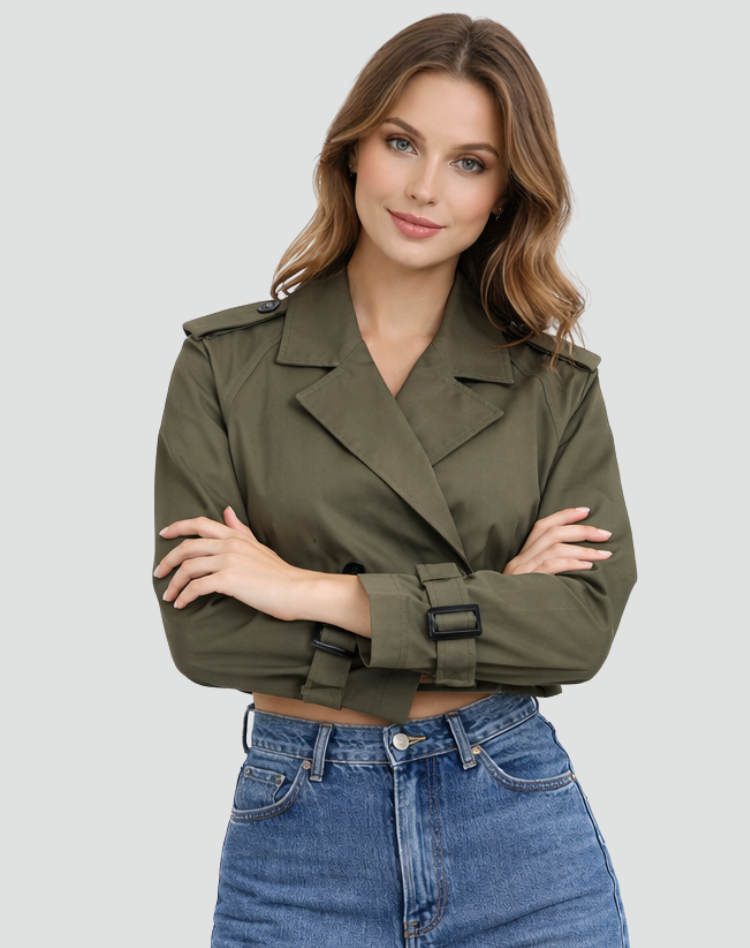 Zelia – Trench corto con cintura – 3