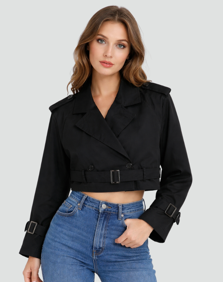 Zelia – Trench corto con cintura – 4