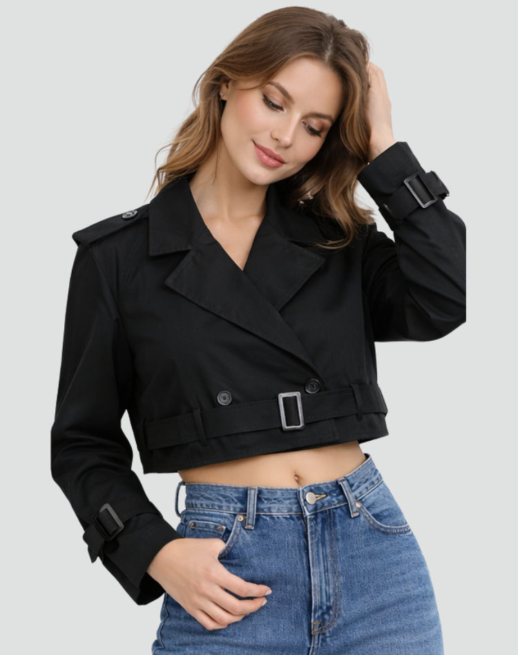 Zelia – Trench corto con cintura – 5