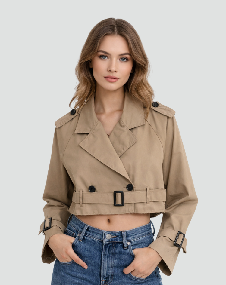 Zelia – Trench corto con cintura – 6
