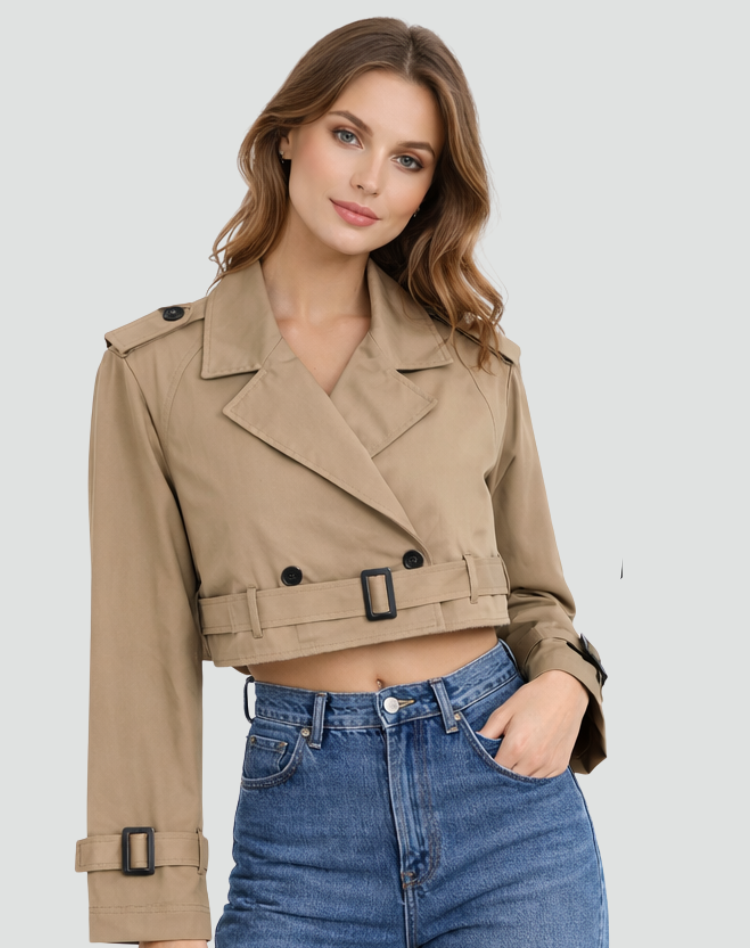 Zelia – Trench corto con cintura – 7