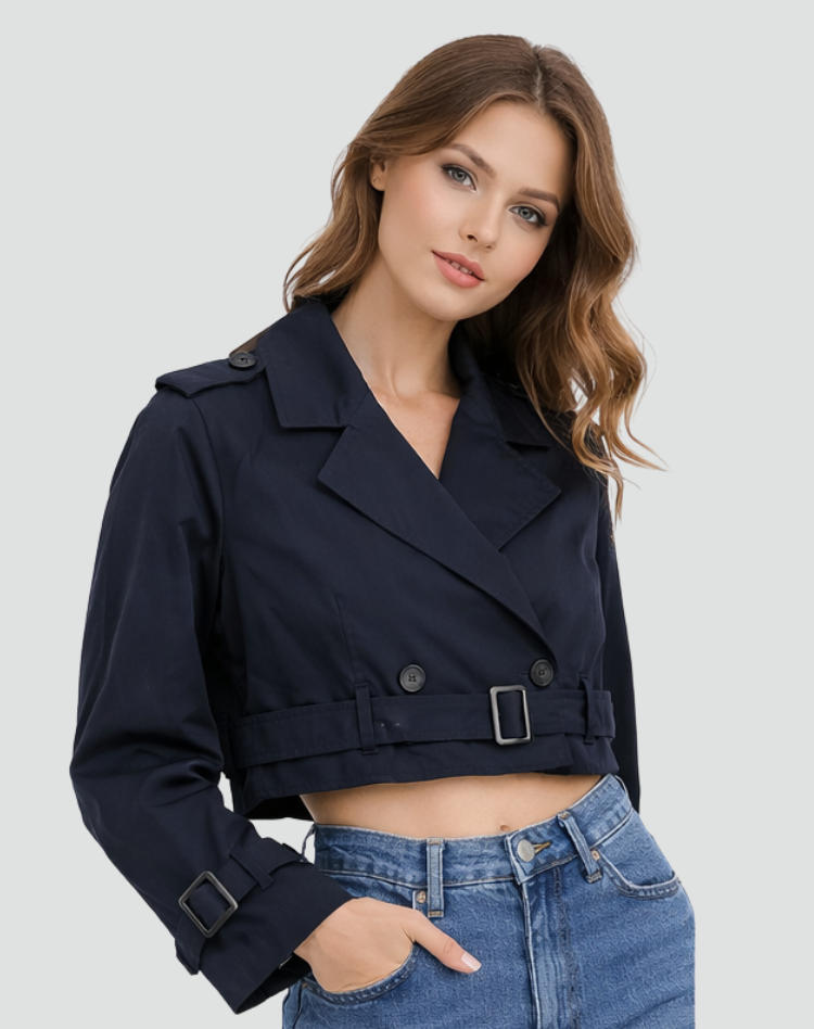 Zelia – Trench corto con cintura – 8